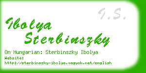 ibolya sterbinszky business card